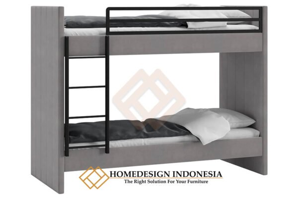 Tempat Tidur Tingkat Minimalis Cover Beludru Fabric JF-235