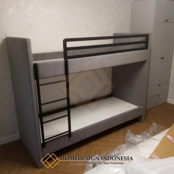 Tempat Tidur Tingkat Minimalis Cover Beludru Fabric JF-235.2