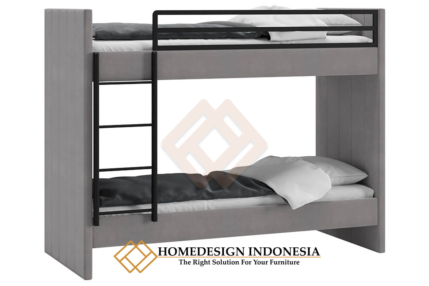 Tempat Tidur Tingkat Minimalis Cover Beludru Fabric JF-235