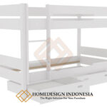 Tempat Tidur Tingkat Putih Solid Duco Best Seller JF-236