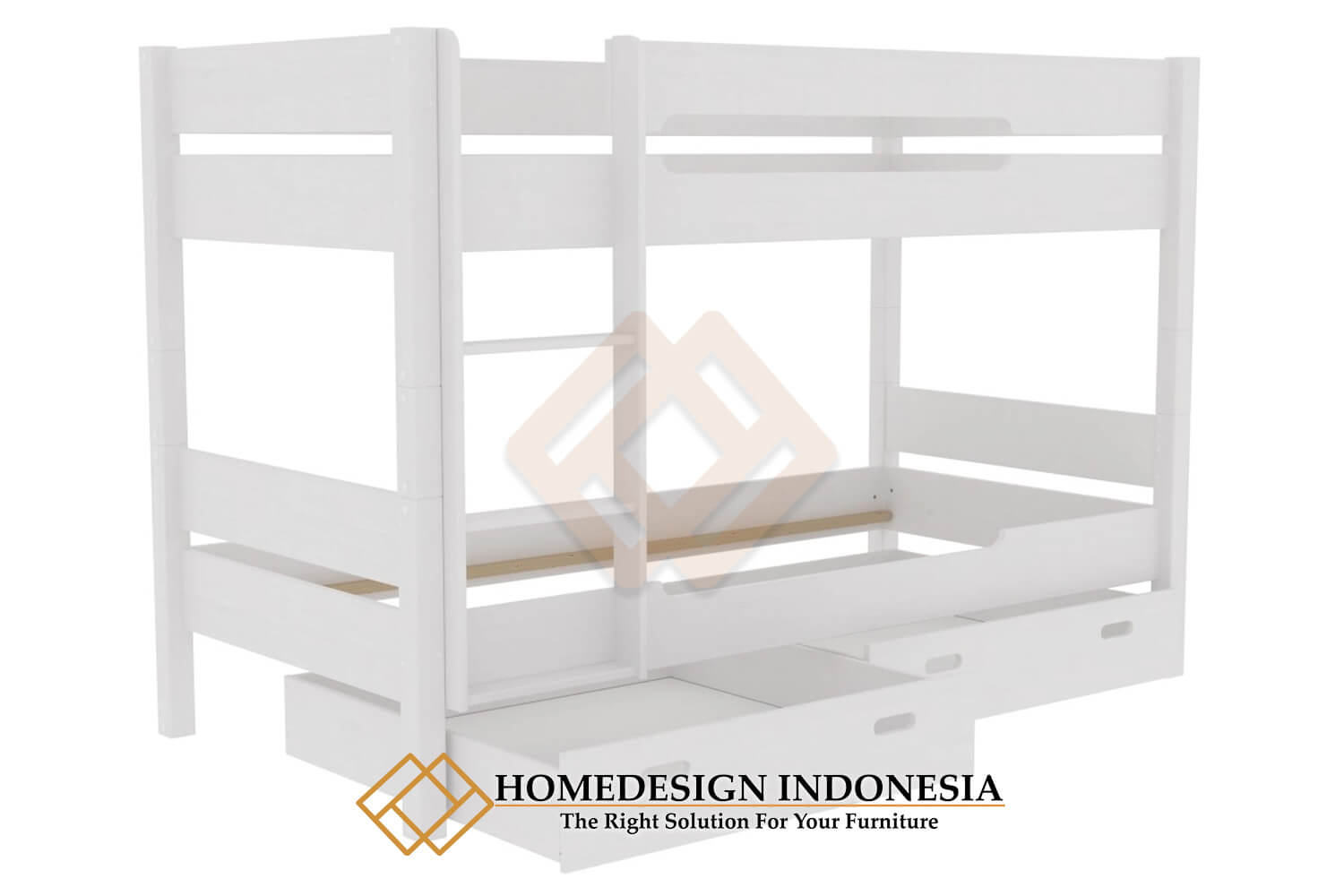 Tempat Tidur Tingkat Putih Solid Duco Best Seller JF-236