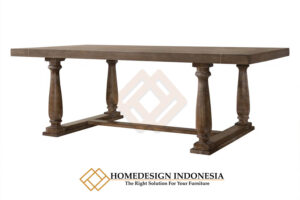 Desain Meja Makan Minimalis Rustic Mid Century Style JF-330