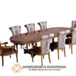 Harga Meja Makan Jepara Mewah Marquetry Painting Style JF-308