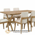 Meja Makan Jati Minimalis Klasik Natural Walnut JF-331