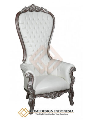 Royal Queen Chair Silver Leaf Palace Carving Mebel Jepara JF-302