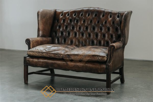 Sofa Tamu Chesterfield Wing Chair Desain Cantik JF-343.1
