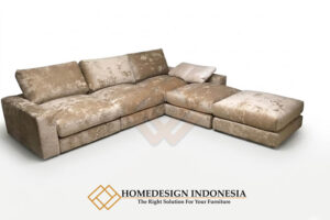 Sofa Tamu Sudut Minimalis Luxury Beludru Fabric JF-313
