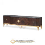 TV Cabinet Minimalis Eksklusif Natural Dark Brown Color JF-346