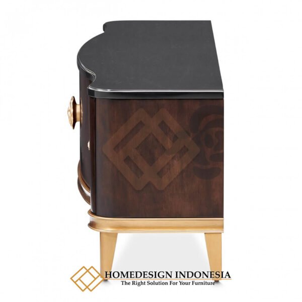 TV Cabinet Minimalis Eksklusif Natural Dark Brown Color JF-346.1