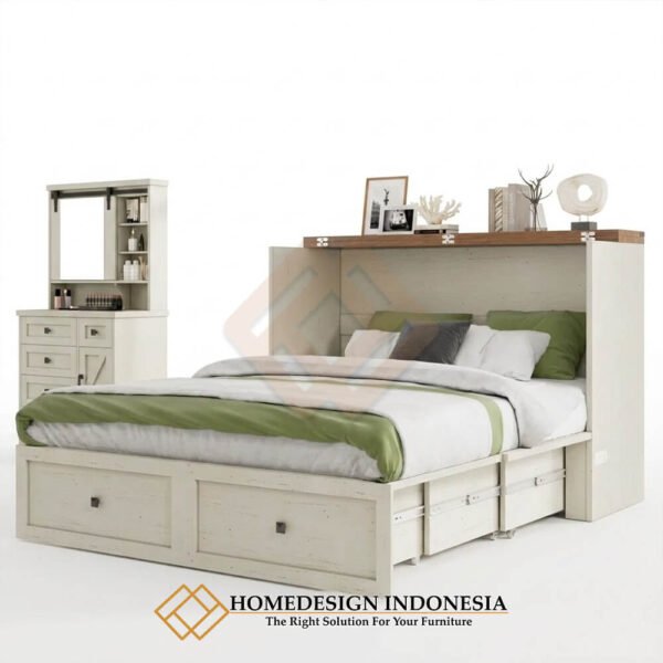 Tempat Tidur Minimalis Jepara White Rustic Elegance JF-325