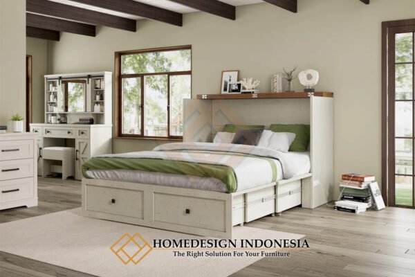 Tempat Tidur Minimalis Jepara White Rustic Elegance JF-325.1