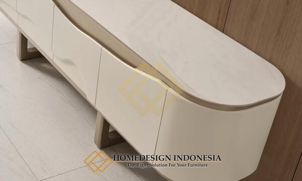 Harga Meja TV Minimalis Solid Duco Color Curved Design JF-371.2