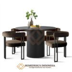 Meja Makan Bundar Minimalis Modern Eksklusif Design JF-360 3 Meja Makan Bundar Minimalis Modern Eksklusif Design JF-360