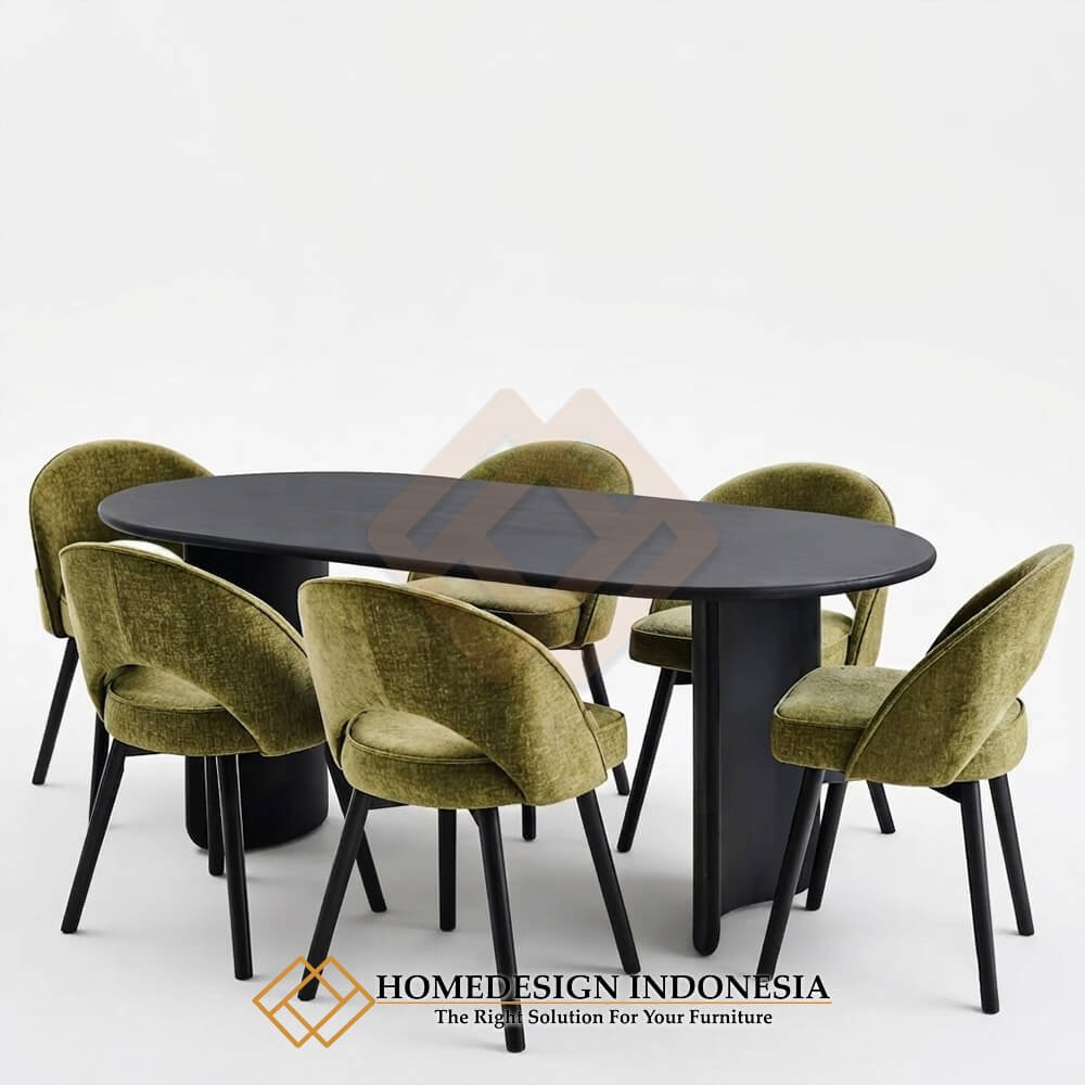 Meja Makan Minimalis Cantik Soft Beludru Fabric Royal Foam JF-354 Meja Makan Minimalis Cantik Soft Beludru Fabric Royal Foam JF-354