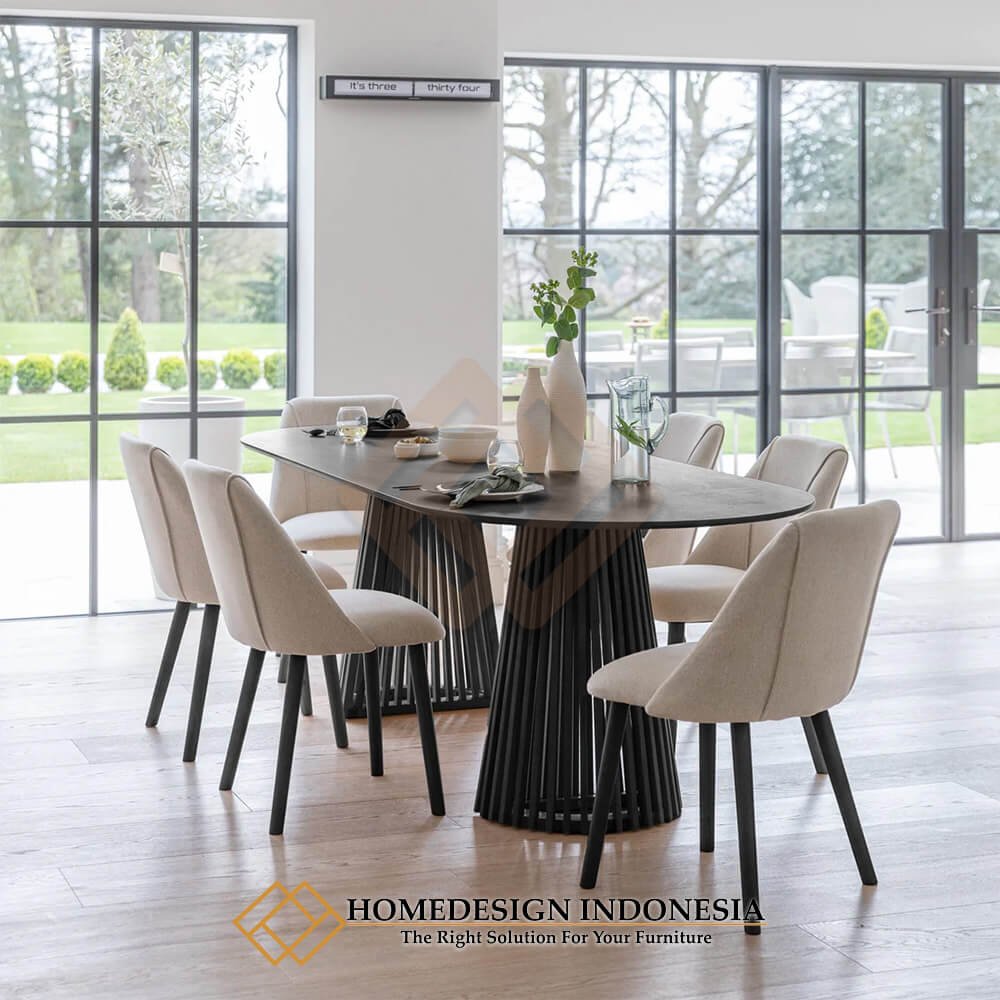 Meja Makan Minimalis Terbaru Desain Oval Eksklusif JF-353.1 Meja Makan Minimalis Terbaru Desain Oval Eksklusif JF-353.1