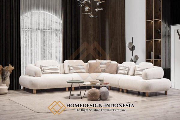Sofa L Minimalis Modern Desain Cantik Soft Royal Foam JF-367.1