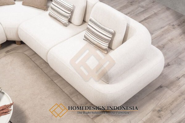 Sofa L Minimalis Modern Desain Cantik Soft Royal Foam JF-367.2