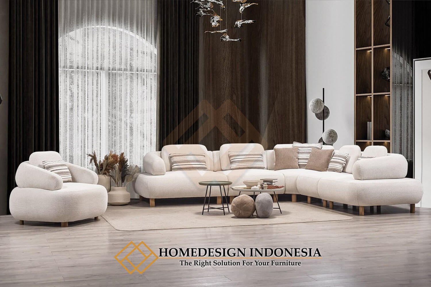 Sofa L Minimalis Modern Desain Cantik Soft Royal Foam JF-367 Sofa L Minimalis Modern Desain Cantik Soft Royal Foam JF-367