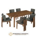 Teak Wood Dining Table Set Georgina Minimalist Design JF-355 3 Teak Wood Dining Table Set Georgina Minimalist Design JF-355