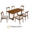 Valerie Dining Table Solid Teak Wood Minimalist JF-356