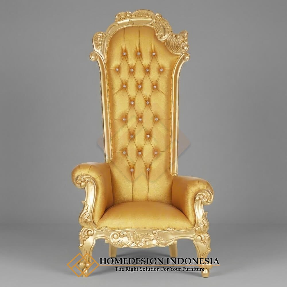 Kursi Sofa Mewah Emas Model King Chair Ukiran Cantik JF-388.1 Kursi Sofa Mewah Emas Model King Chair Ukiran Cantik JF-388.1