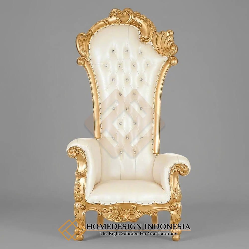 Kursi Sofa Mewah Emas Model King Chair Ukiran Cantik JF-388