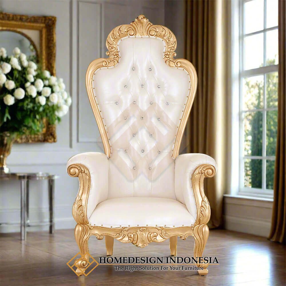 Kursi Sofa Mewah Queen Chair Design Cantik JF-384 Kursi Sofa Mewah Queen Chair Design Cantik JF-384