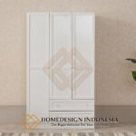 Lemari Baju Minimalis Kayu Putih Duco Best Seller JF-399