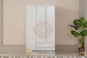 Lemari Baju Minimalis Kayu Putih Duco Best Seller JF-399