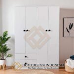 Lemari Pakaian Minimalis 4 Pintu Solid Duco Cantik JF-398