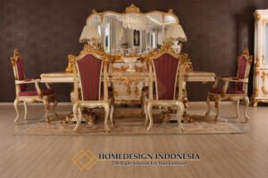 Meja Makan Mewah Cantik Desain Klasik Kerajaan JF-378