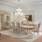 Meja Makan Mewah Venesia Luxury Carving Furniture Klasik JF-389