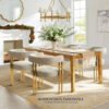 Meja Makan Minimalis Stainless Modern Elegant Style JF-413