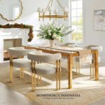 Meja Makan Minimalis Stainless Modern Elegant Style JF-413