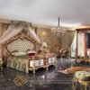 Model Tempat Tidur Mewah Kerajaan Marquetry Style JF-408