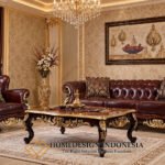 Sofa Tamu Mewah Chesterfield Desain Ukiran Cantik JF-401