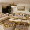 Sofa Tamu Mewah Ukiran Jepara Classic Exclusive Gold Glossy JF-404