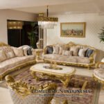 Sofa Tamu Mewah Ukiran Jepara Classic Exclusive Gold Glossy JF-404