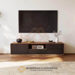 Bufet TV Jati Minimalis Kayu Solid Natural Combine Color JF-395