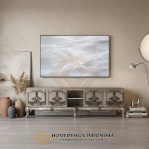 Bufet TV Mewah Ukiran Jepara Desain Living Room Cantik JF-389