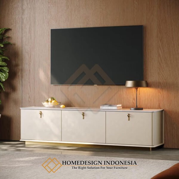 Bufet TV Minimalis Modern Interior Design White Solid Duco JF-396.1