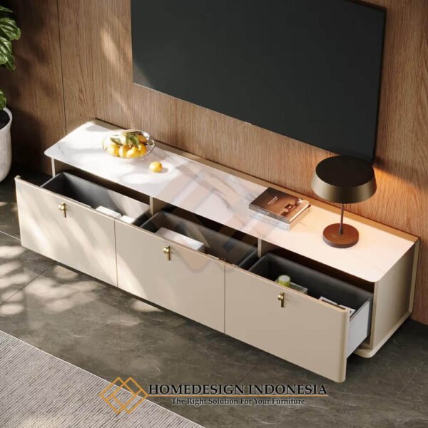 Bufet TV Minimalis Modern Interior Design White Solid Duco JF-396.2