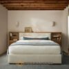 Dipan Minimalis Jati Headboard Storage Desain Cantik RF-431