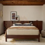 Harga Dipan Minimalis Kayu Jati Headboard Storage Style RF-432