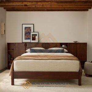 Harga Dipan Minimalis Kayu Jati Headboard Storage Style RF-432