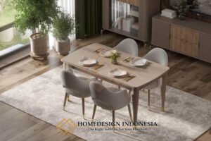 Harga Meja Makan Minimalis Modern Desain Cantik JF-436