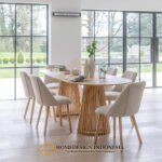 Meja Makan Jati Minimalis 6 Kursi Modern Interior Design JF-382