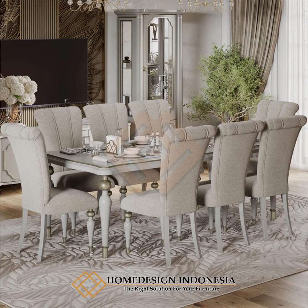 Set Meja Makan Minimalis Jepara Gorgeous Style JF-434.1 Set Meja Makan Minimalis Jepara Gorgeous Style JF-434.1