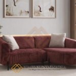 Sofa Sectional Minimalis Desain Sofa Tamu Sudut Premium JF-427