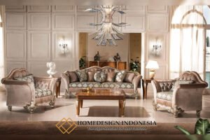 Sofa Tamu Jepara Mewah Klasik Ukiran Elegant Turkish Fabric JF-388